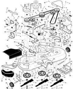 Mower Housing Diagram and Parts List for 465600X8A 2003 Briggs and Stratton Lawn Tractor
